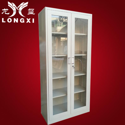 China Manufacture high quality steel two swing glass door filing cabinet with favorable price!