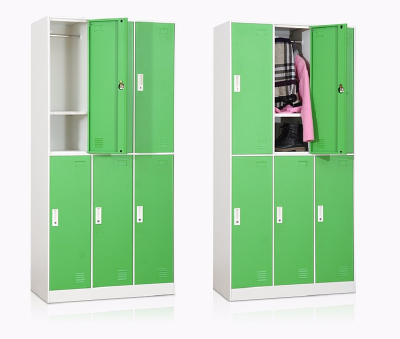 high quality metal z shape 6 door clothes storage lockers