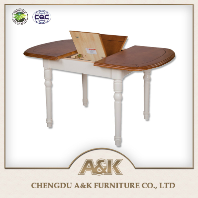 New design Nordic simple style solid wood expandable dining table