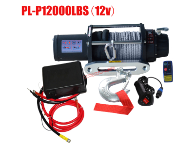 4WD 12V/24V  JEEP ELECTRIC WINCH 12000LB WITH SYNTHETIC ROPE