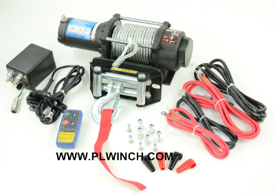 4500lb atv electric winch with synthetic rope good quality small boat trailer winch