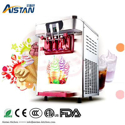 electric counter top commerical ice cream making machine soft ice cream maker