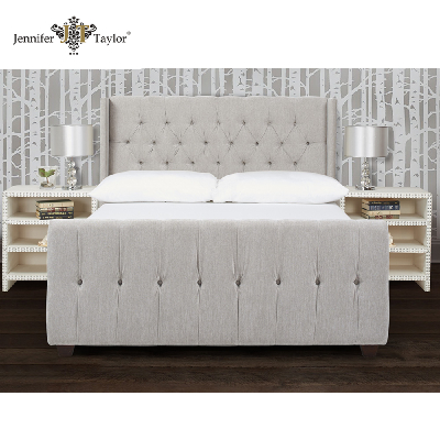 Living room furniture American style strong quality upholstered bed frame, Wooden Bed,Bedroom Furniture