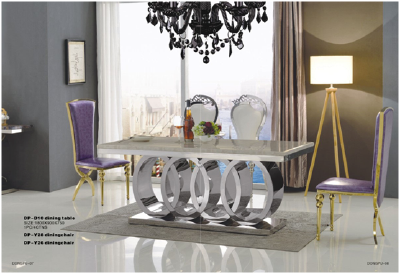2016 Hotel furniture modern dining table 2 chairs