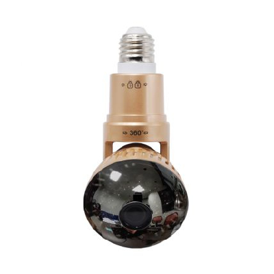 ib-183M Rotatable wifi bulb IP camera with 3 watt lamp, mirror cover camera