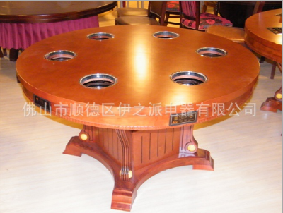 Special dining table for solid wood hot pot induction cooker