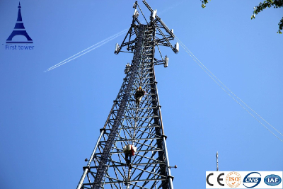 Triangle galvanized tower for communication broadcasting