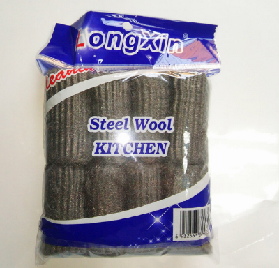 Household cleaning of steel wooll