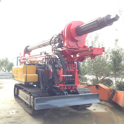 Festive red 20 meter machine lock rod rotary drilling rig