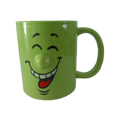 china manufacturer of funny smile face ceramic mug