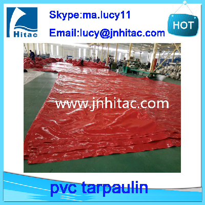 Fireprooof waterproof polyester pvc cargo trailer truck tarps tarpaulin cover systems