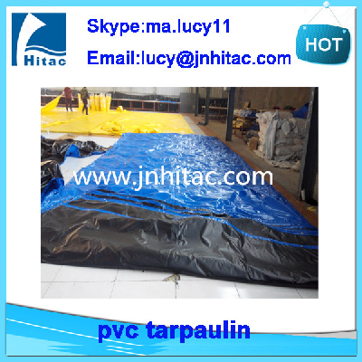 waterproof fireproof  600gsm polyester pvc vinyl coated fabric tarpaulin covers