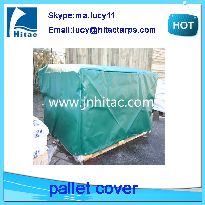 Outdoor waterproof pvc vinyl fabric tarpaulin pallet covers with elastic