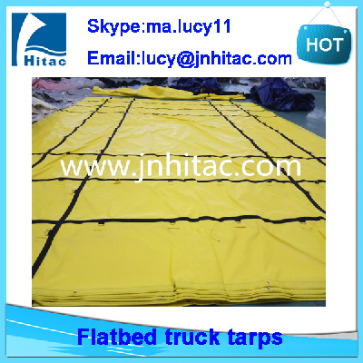 Cold resistant waterproof pvc vinyl flatbed steel and lumber tarps manufacturer