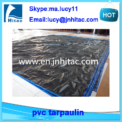 Customized black pvc vinyl fabric tarps tarpaulin covers for usa market
