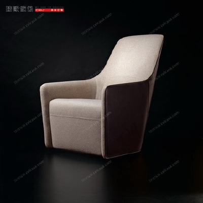 Leather Modern Dining Chair Wood Dining Chair High Back Wing Chair