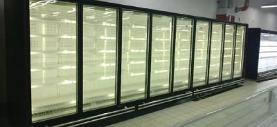 Supper Narrow Frame Glass Door With Stand Column