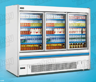 Upright chiller with glass door