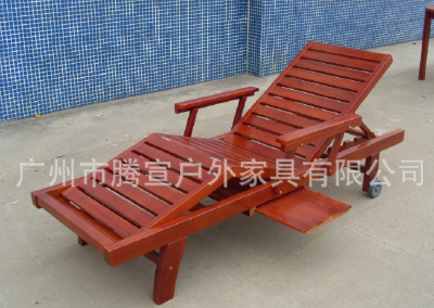 Outdoor wooden beach chair