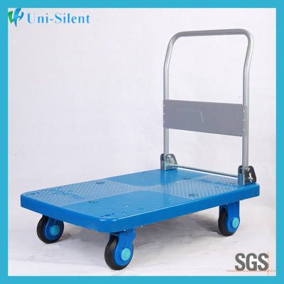 300kgs Folding Handle Super Silence Plastic Platform Trolley Hand Truck PLA300-DX