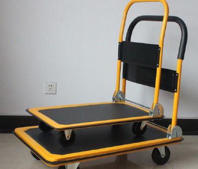New configuration handling equipment iron plate trolleys yellow black 300KG iron tools trolley