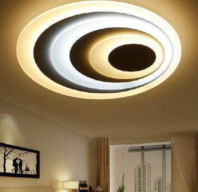 The new modern minimalist acrylic round LED ceiling living room lamp bedroom study hall lighting ultra-thin
