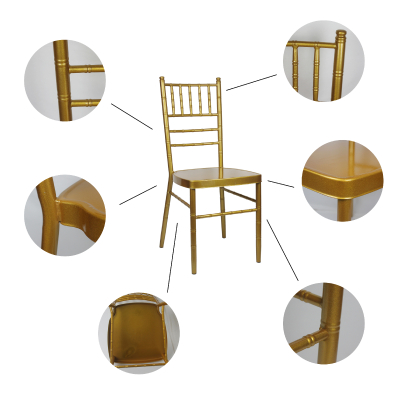 Hot sale China manufacturer hotel furniture steel party tiffany chair with cushion