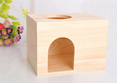 Custom bite-resistant pine villas Small pet Meter window cabin chinchillas wooden squirrel House