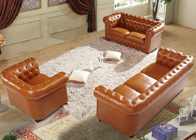 European style leather sofa combination