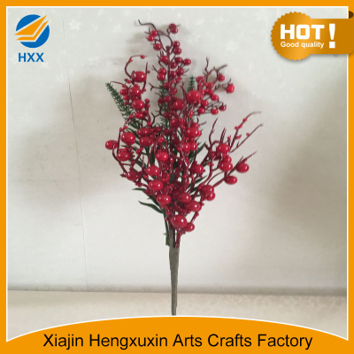 artificial red berry branch for decoration