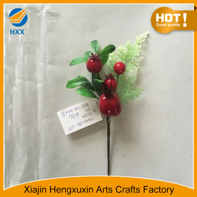 factory wholesale berry leaf branch leaf spray plastic foliage