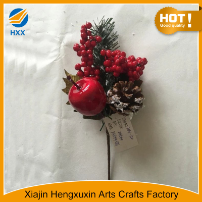 top quality artificial small christmas Plastic pick and spray for wreaths