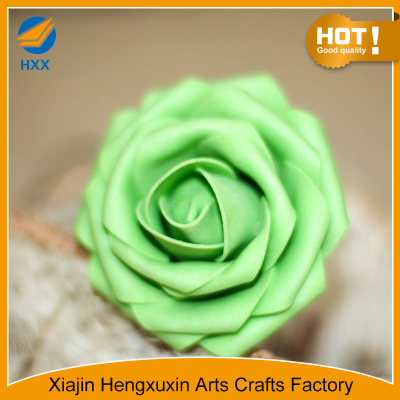 artificial green foam rose head with stem