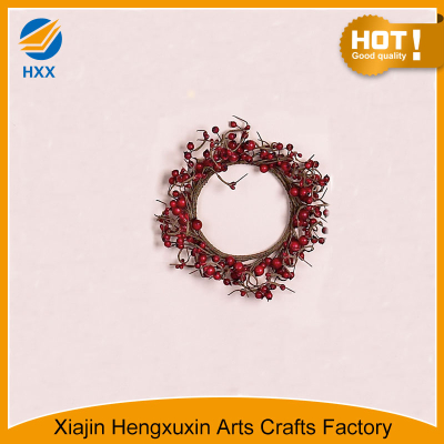 Red Berry Candle Ring With Leaf in hot selling