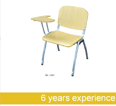 foshan furniture factory cheap price school study chair with writing pad