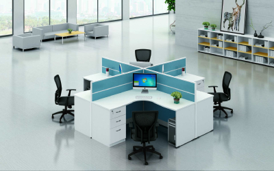 Modern simple design 4 person open office workstation,office desk