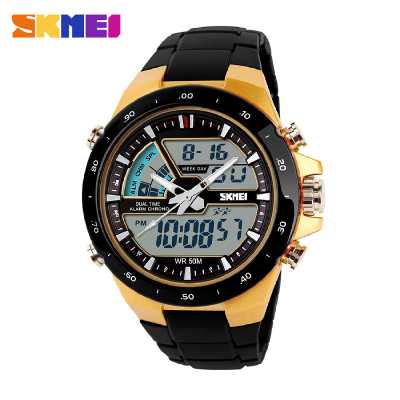 Dual time digital watch