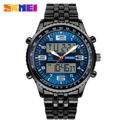 Dual time digital watch