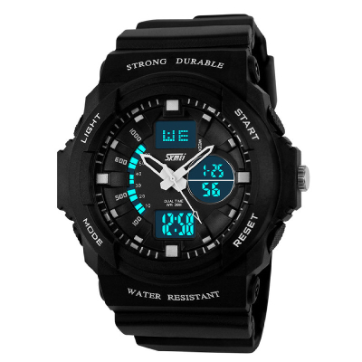 Dual time digital watch