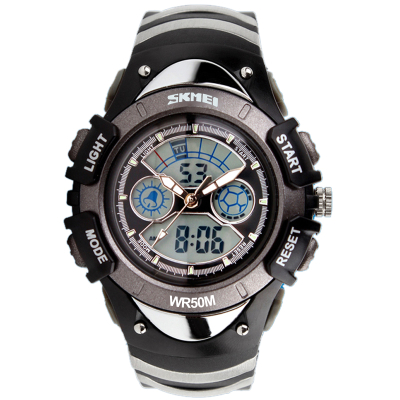 Dual time digital watch