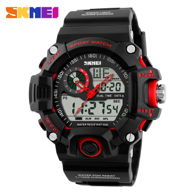 Dual time digital watch