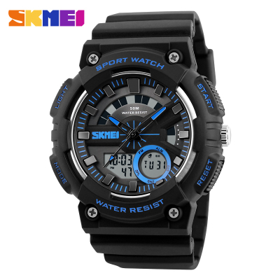 Dual time digital watch