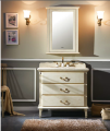 modern double sink laminated birch plywood bathroom cabinet