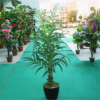 The simulation plant green plant fake tree Single pole small tan kwai tree Hotel home decoration simulation potted bonsai tree