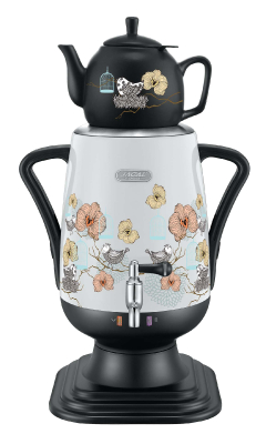 3.2L stainless steel electric samovar with ceramic teapot