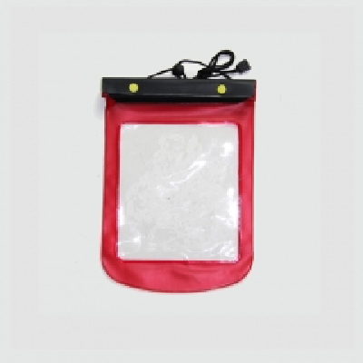 Factory directly sales custom PVC waterproof bag for small flat tablet PC with velcro& 2 zipper for outdoor sports