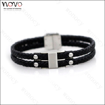 Designs Fashion Leather Braided Bracelet For High Quality Handmade Men's