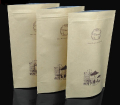 Accept OEM order nature kraft paper bag with aluminum foil pouch for food packaging