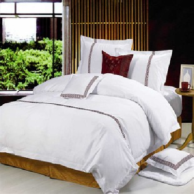 100% Pure linen stripe bed linen, bedding set