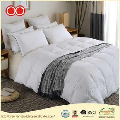 Logo Printed Unique Shape 100% Cotton Four Season Alternative Luxury Hotel Goose Down Bed Quilt